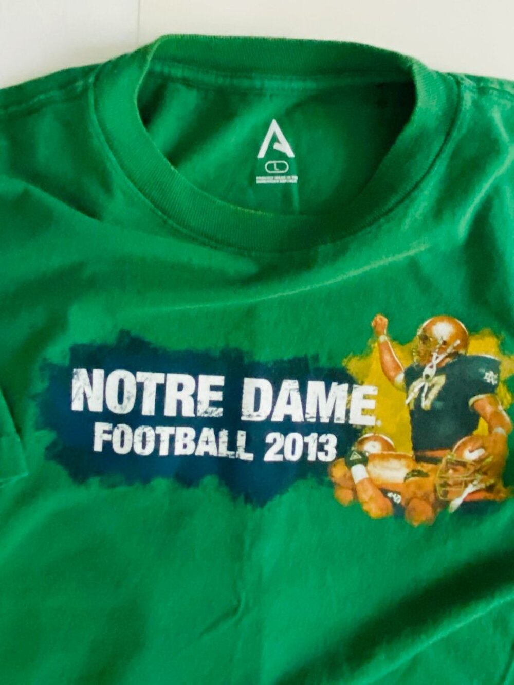 Notre Dame Football The Shirt 2013 On The Heels Of Legends We Rise... NWOT Sz L